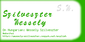 szilveszter wessely business card